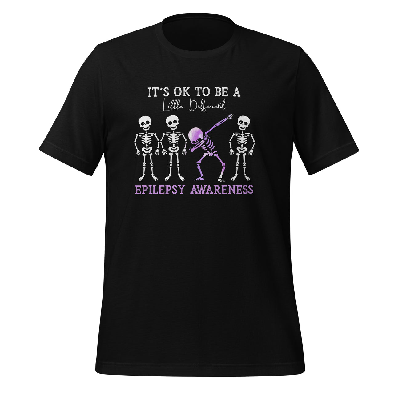 Epilepsy Awareness It's Ok To Be A Little Different Purple Unisex T-Shirt