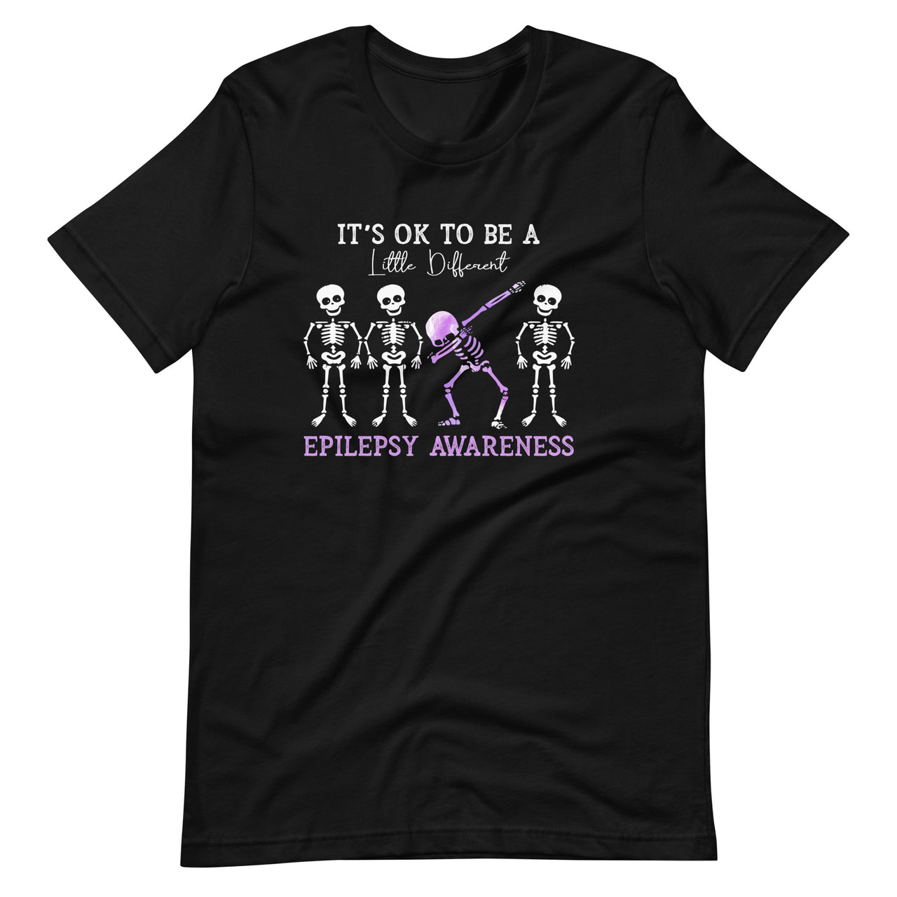 Epilepsy Awareness It's Ok To Be A Little Different Purple Unisex T-Shirt