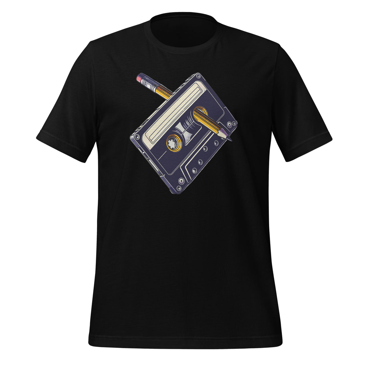 80s Cassette Tape Pencil 1980s Retro Vintage Throwback Music Unisex T-Shirt