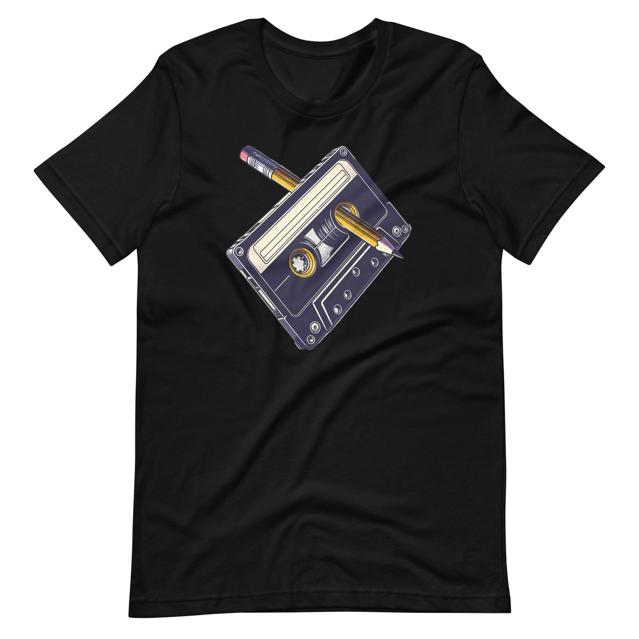 80s Cassette Tape Pencil 1980s Retro Vintage Throwback Music Unisex T-Shirt