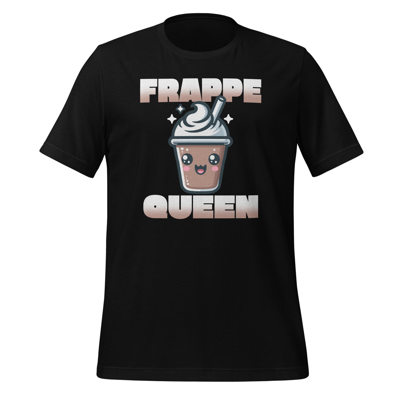 Cute Kawaii Frappe Queen Funny Coffee Whipped Cream Day Unisex T-Shirt