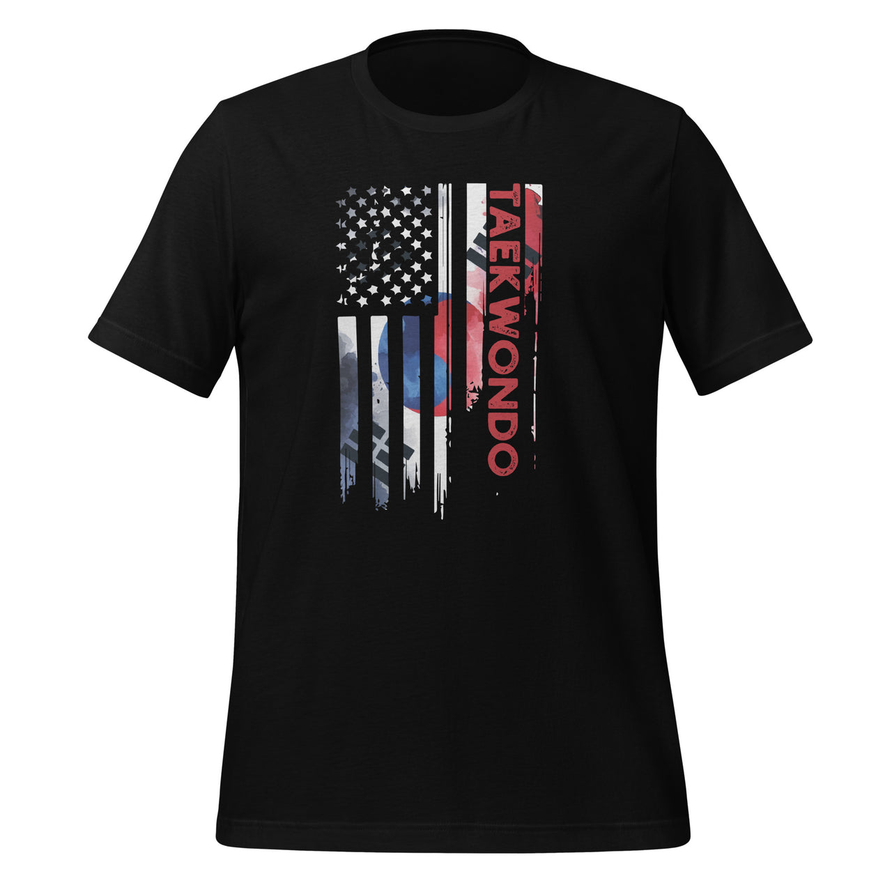 Taekwondo Karate Martial Arts Training Korean American Flag Unisex T-Shirt