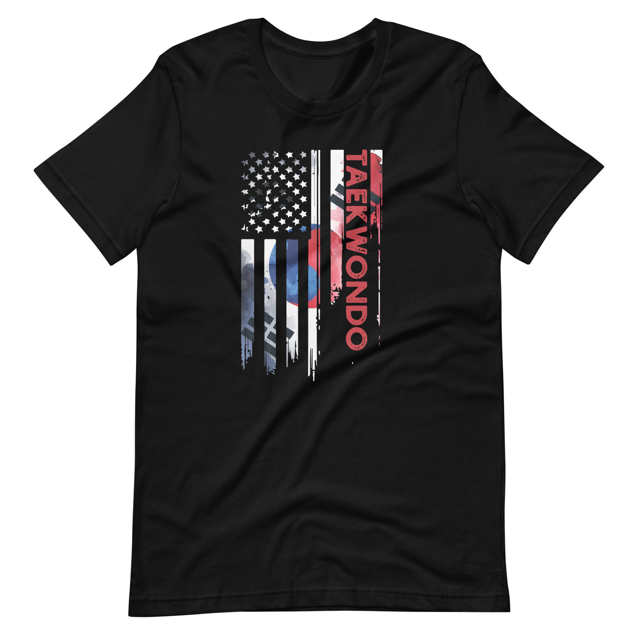 Taekwondo Karate Martial Arts Training Korean American Flag Unisex T-Shirt