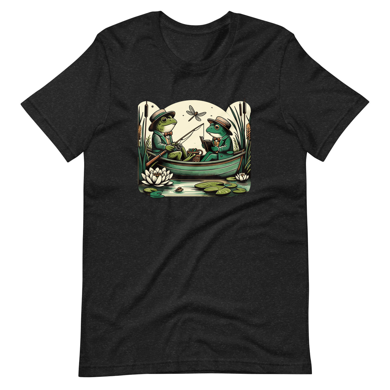 Cottagecore Aesthetic Frog Vintage Toad Fishing Unisex T-Shirt