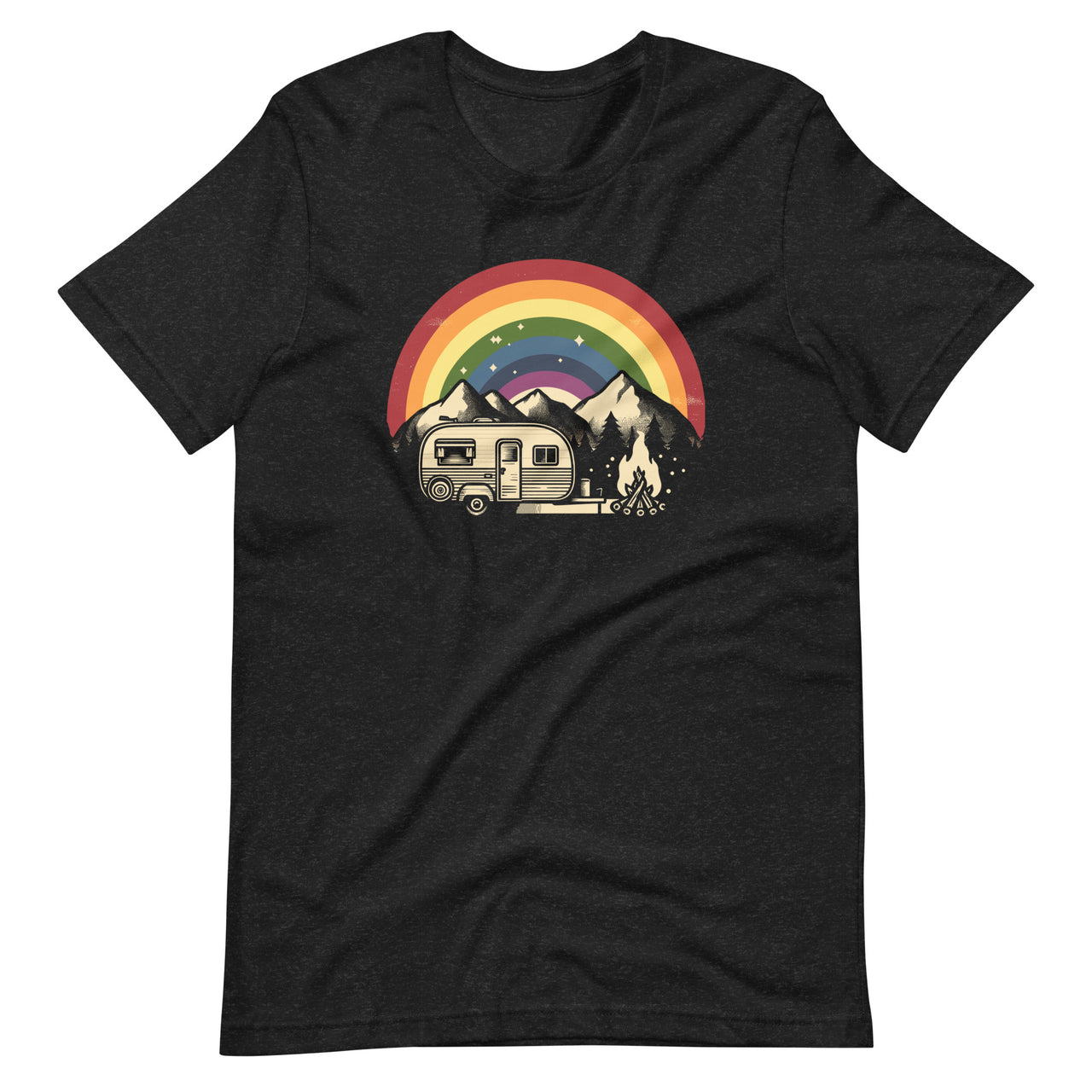 LGBT Camping Rainbow Gay Flag Pride Camper Camping Month Unisex T-Shirt