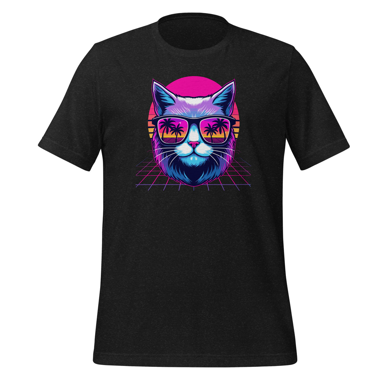 Vaporwave Cat Wearing Sunglasses Day Aesthetic Animal Pet Unisex T-Shirt