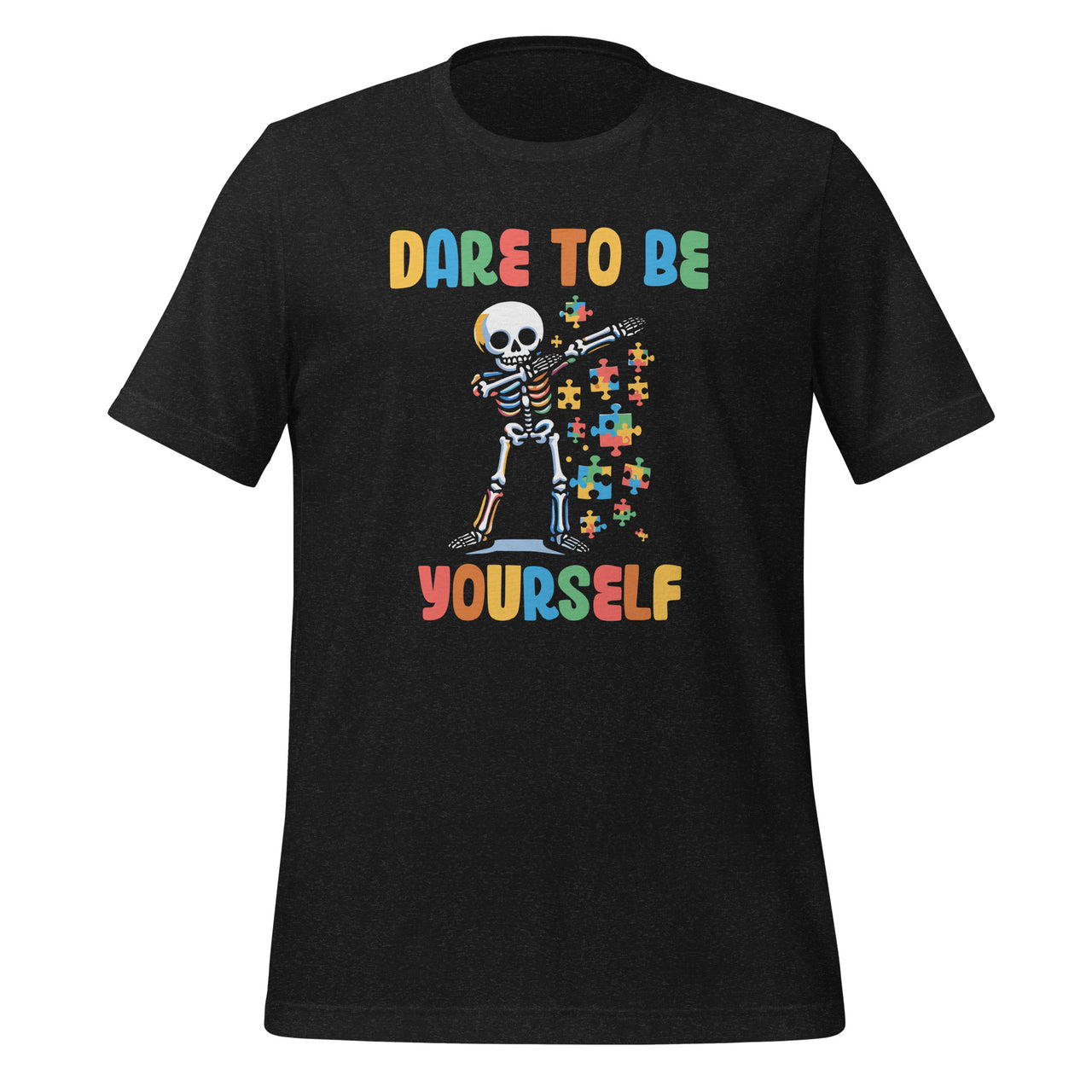 Autism Awareness Skeleton Dabbing Dare To Be Yourself Unisex T-Shirt