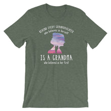 Behind Every Granddaughter Who Believes In Herself - Grandma Short-Sleeve Unisex T-Shirt