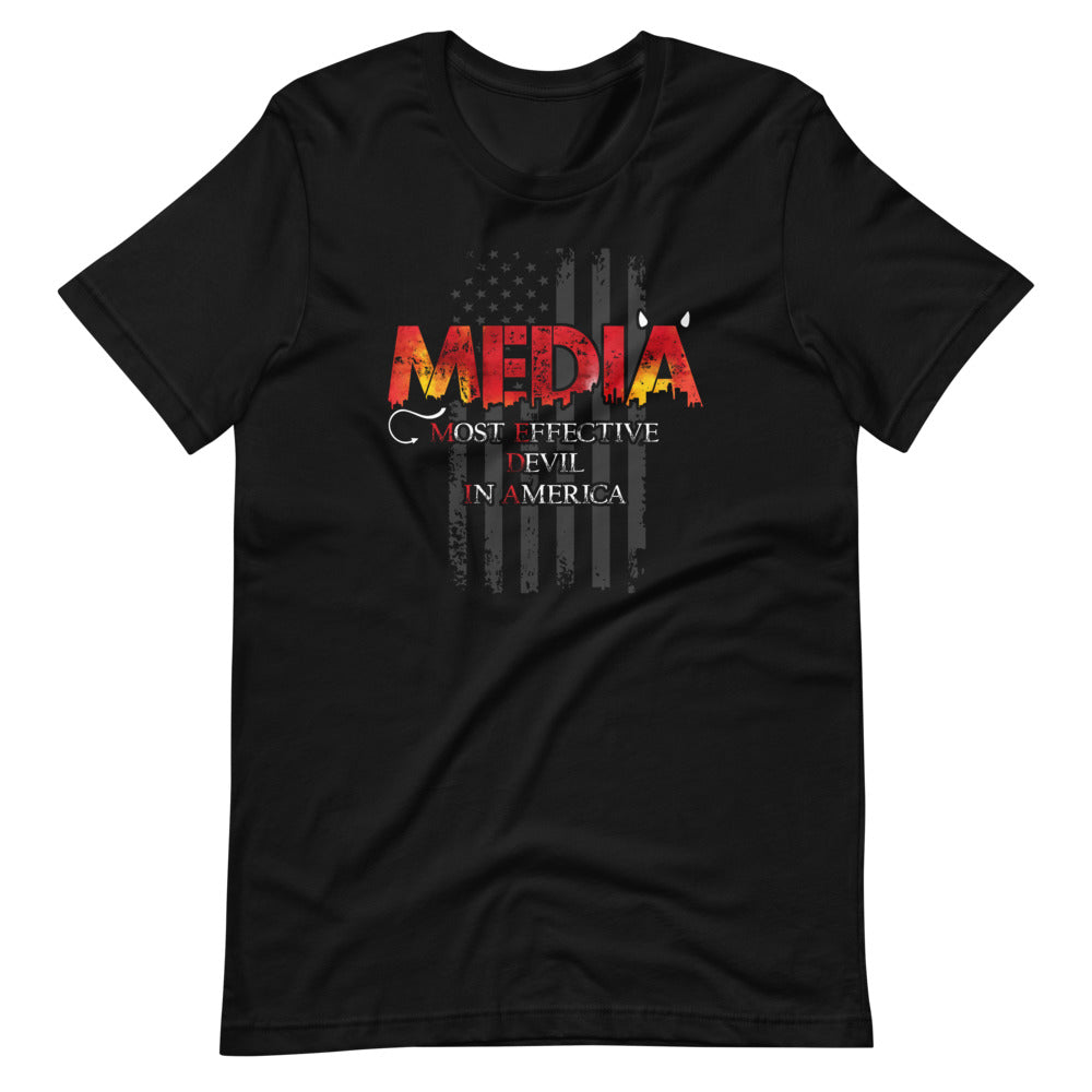 Media Most Effective Devil In America - Funny Sayings Short-Sleeve Unisex T-Shirt