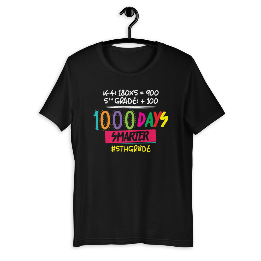 1000 Days Smarter - Fifth 5th Grade Teacher Student - School Short-Sleeve Unisex T-Shirt