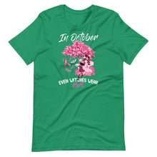 In October Even Witches Wear Pink - Breast Cancer Awareness Short-Sleeve Unisex T-Shirt