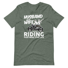 Husband And Wife Riding Partners For Life - Motorcycle Lover Short-Sleeve Unisex T-Shirt