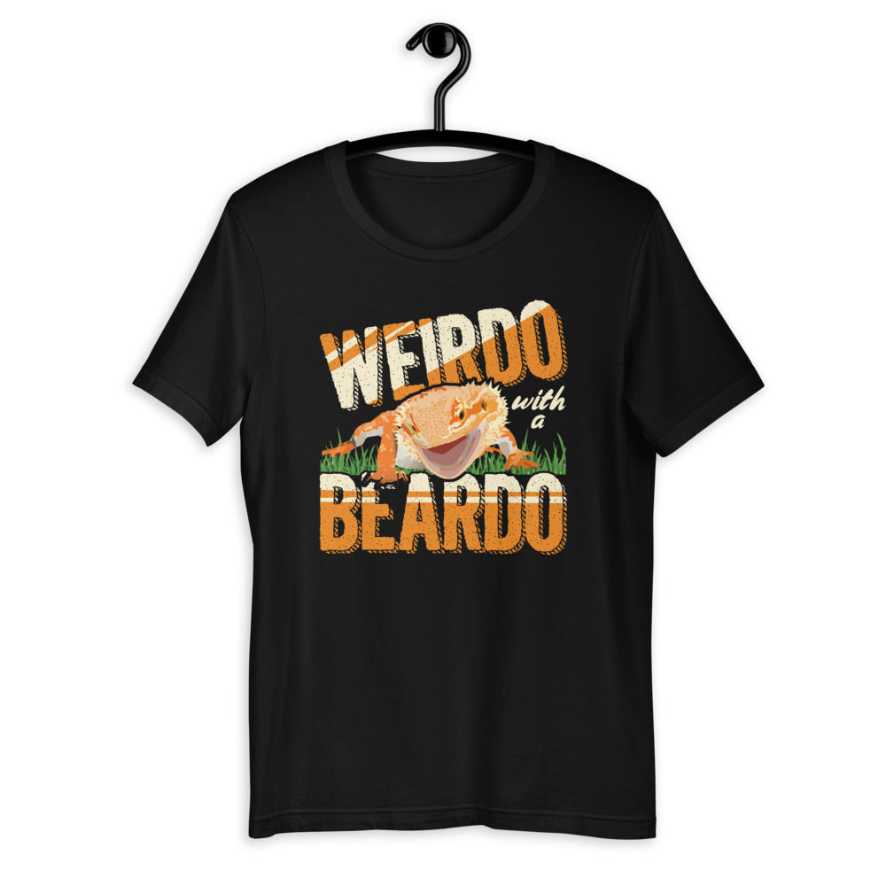 Weirdo With A Beardo - Bearded Dragon Cool Reptile Lover's Short-Sleeve Unisex T-Shirt