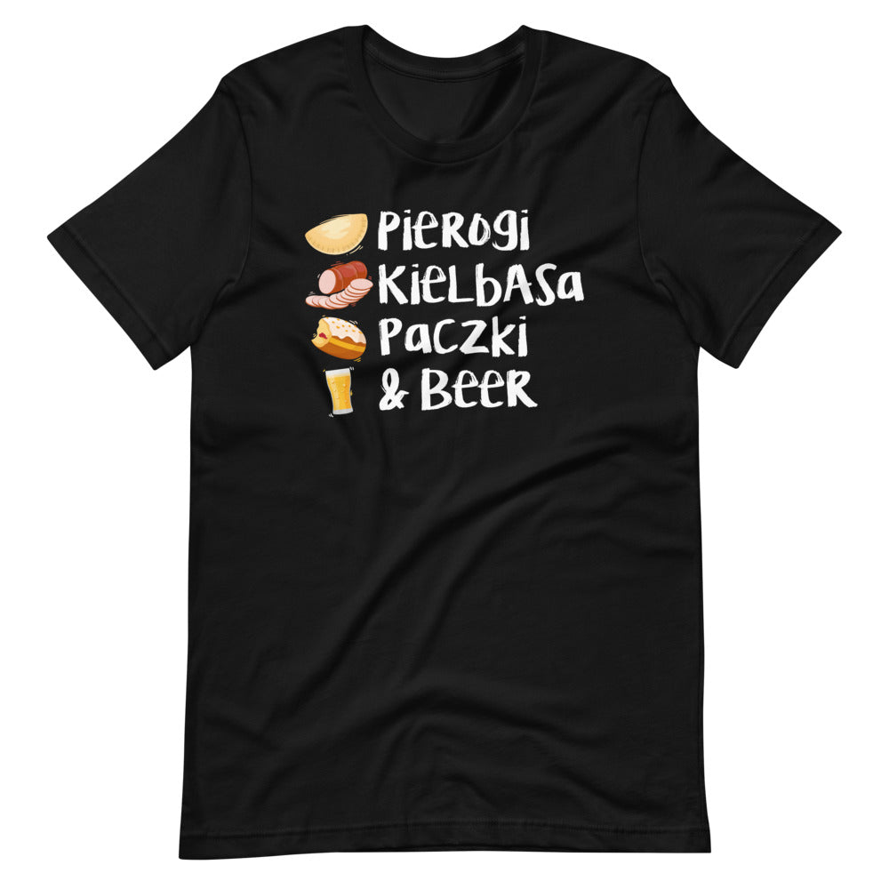 Pierogi Kielbasa Paczki Beer - Love Filling Polish Short-Sleeve Unisex T-Shirt