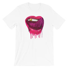 Hot Pink Lips Mouth Tongue Out - Cool Vintage Retro Short-Sleeve Unisex T-Shirt