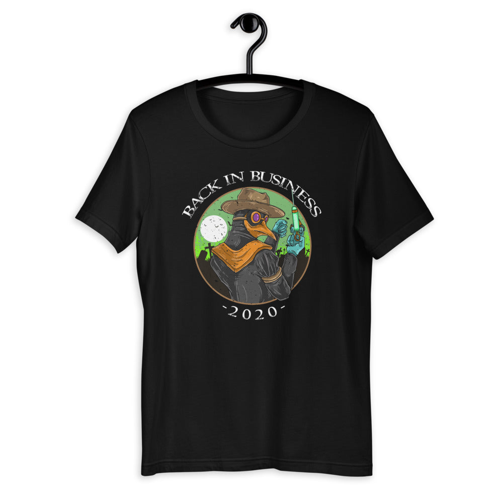 Back In Business 2020 - Cool Plague Doctor Short-Sleeve Unisex T-Shirt