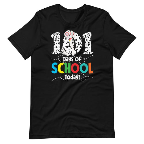 101 Days Of School Today - Funny Pet Lover Dalmatian Short-Sleeve Unisex T-Shirt