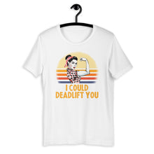 I Could Deadlift You - Strong Girl Retro Vintage Sunset Gift Short-Sleeve Unisex T-Shirt