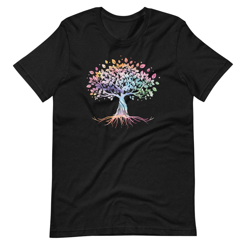 Colorful Life Is Really Good Vintage Unique Tree Art Gift Short-Sleeve Unisex T-Shirt